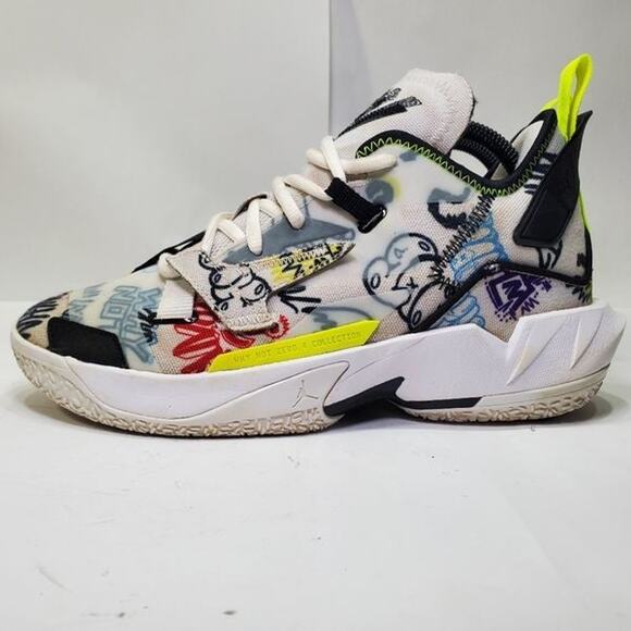 Nike Jordan Why Not Zer0.4 GS ‘Graffiti’ DD9659-007 Sneaker Shoes Boys Size 7Y - Picture 2 of 10